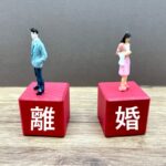 離婚する夫婦の模型